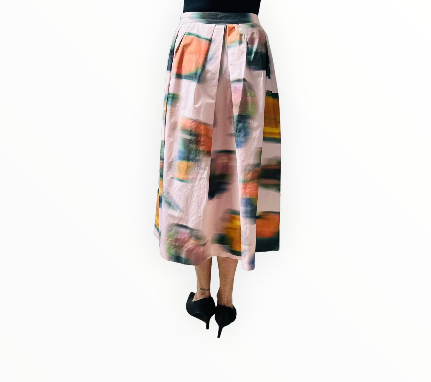 Dries Van Noten Taffeta Print Skirt - Multi - Size 36