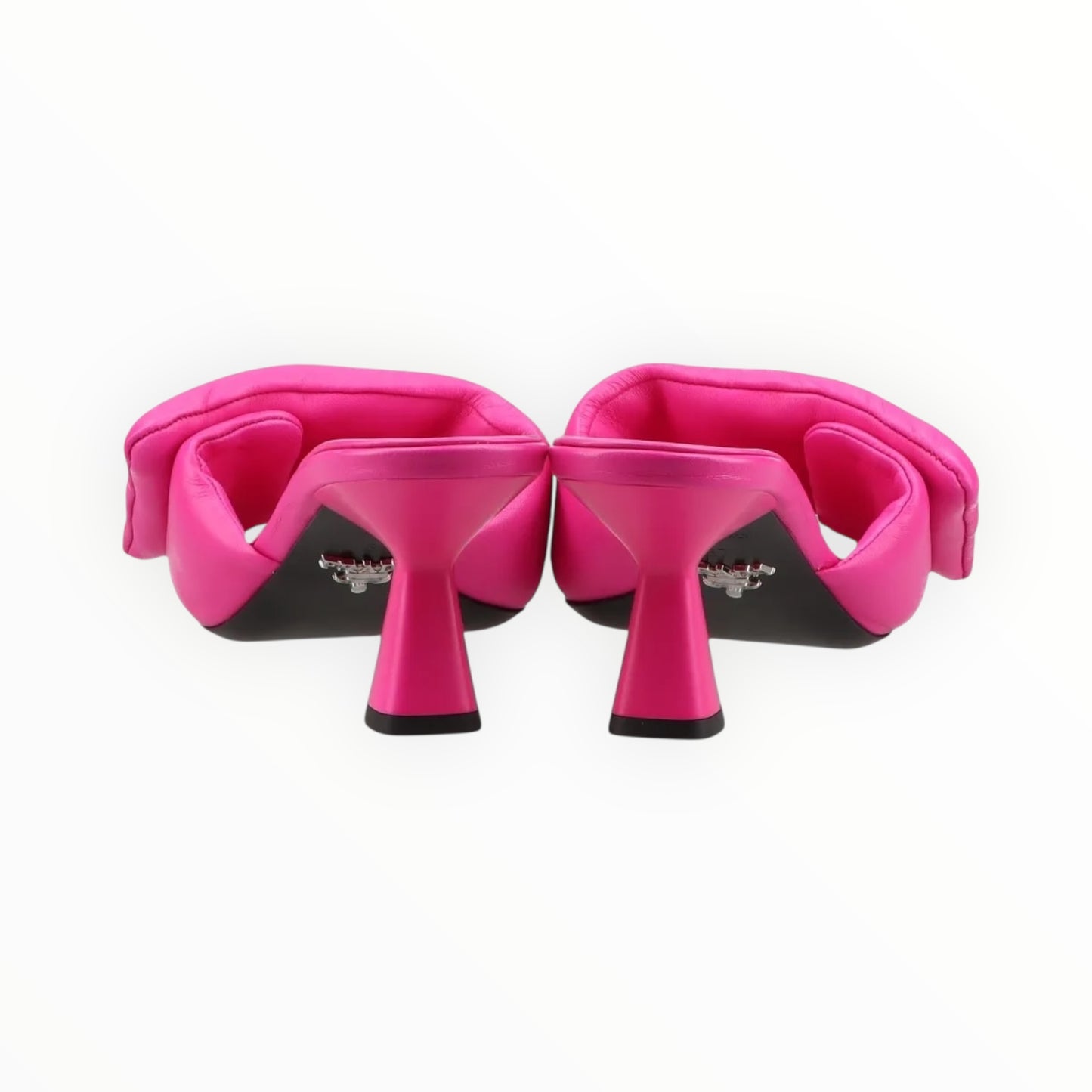 Prada Padded Leather Mules - Pink - Size 37