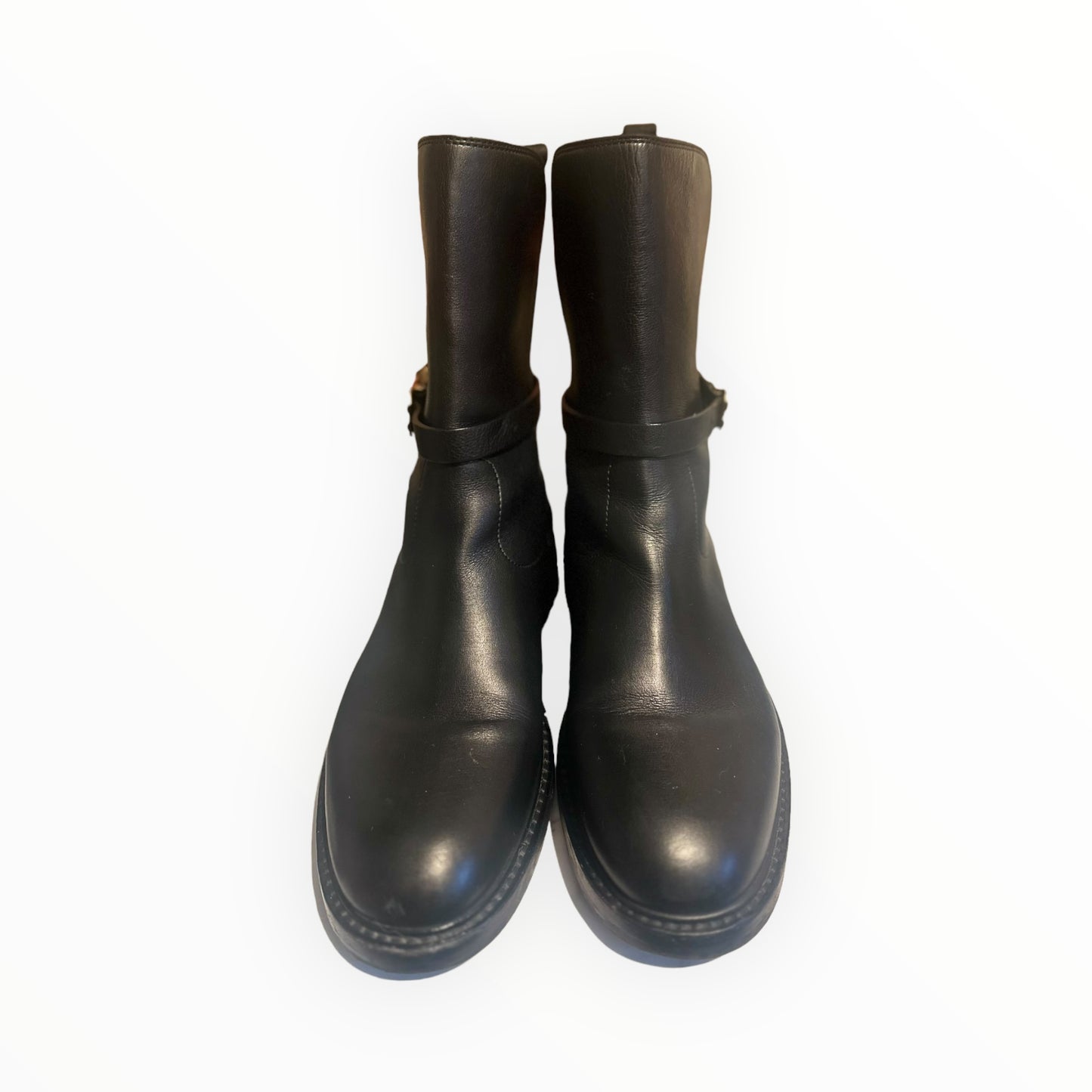 Dior Calfskin Empreinte Ankle Boots - Black - Size 37.5