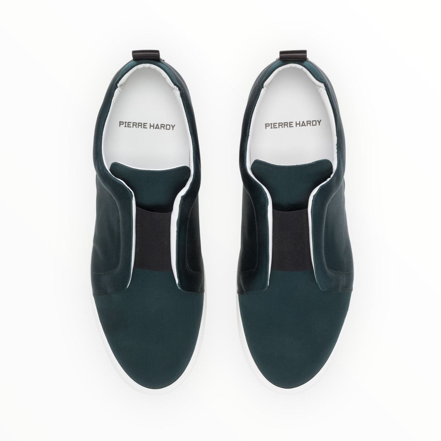 Pierre Hardy Satin Slip On Sneakers - Emerald - Size 36