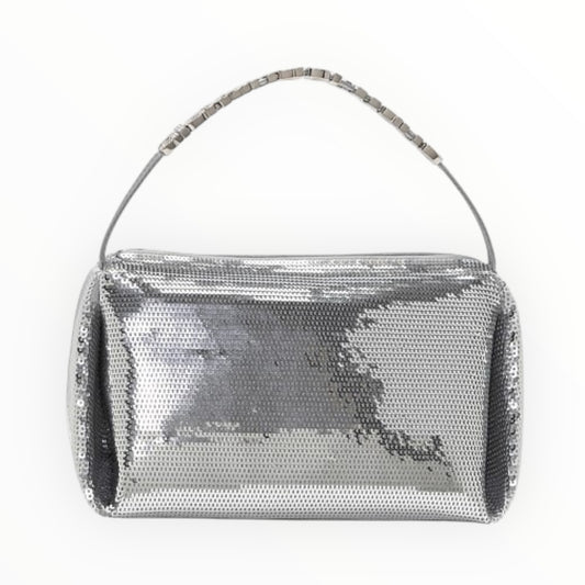 Alexander Wang Micro Marquess Bag with Crystal Charms - Silver