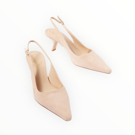 Sam Edelman Bianka Slingback Suede Pumps - Cappuccino - Size 9.5
