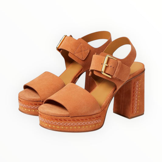 See by Chloe  Pheebe Platform Sandals -  Orange  - Size 40