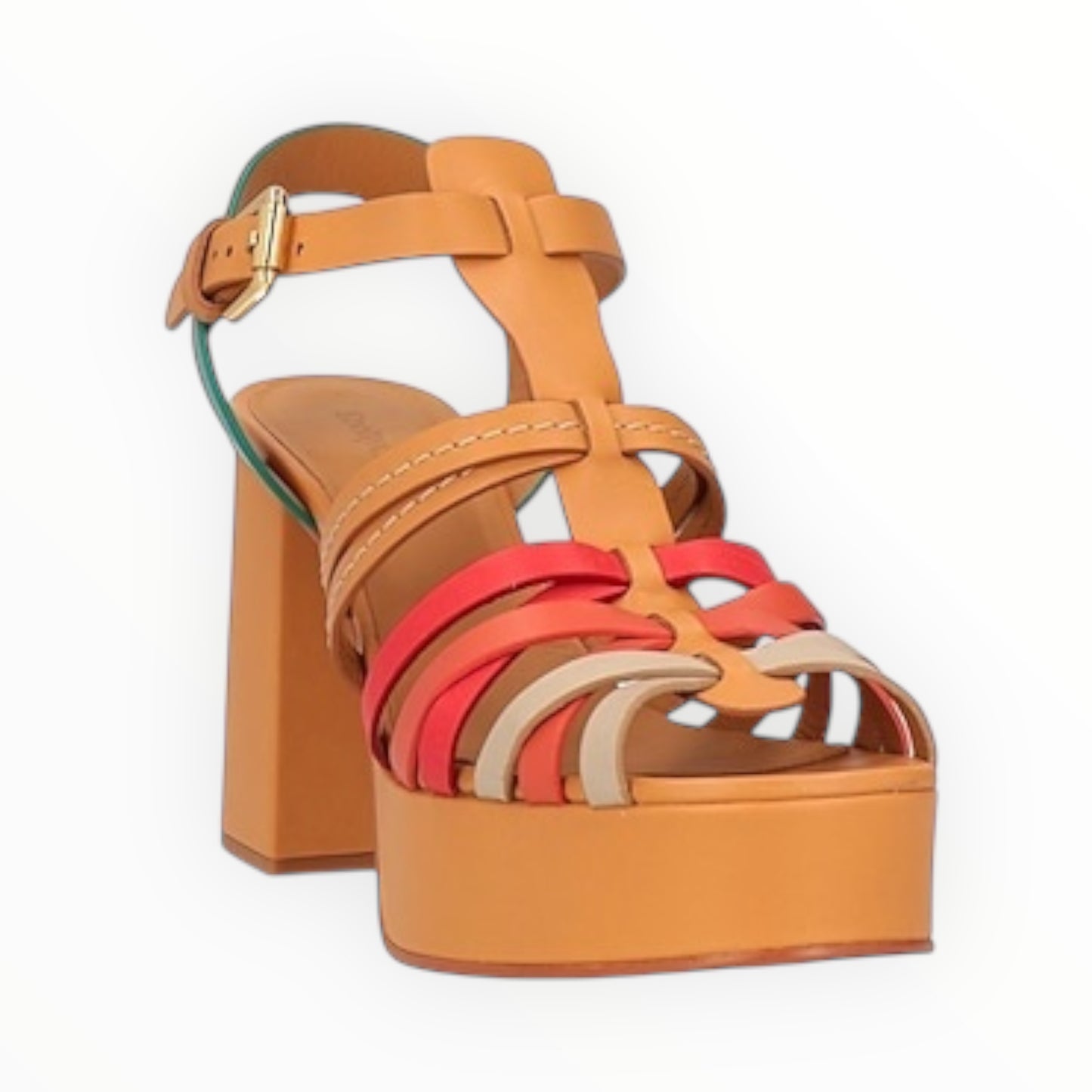 See by Chloe Peep Toe Platform Sandals -  Red - Size 40