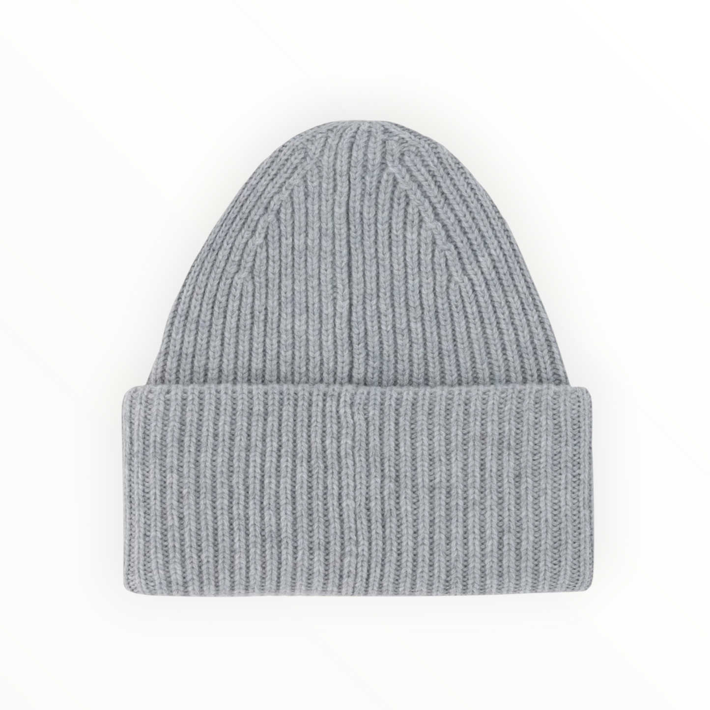 Acne Studios Face Logo Beanie- Grey - Size OS
