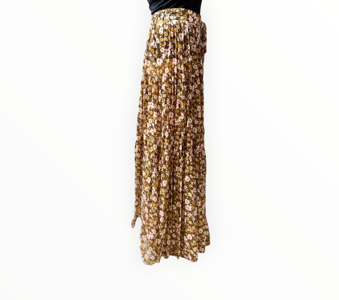 Lee Mathews Ditzy Tiered Tie Front Skirt - Multi - Size 1