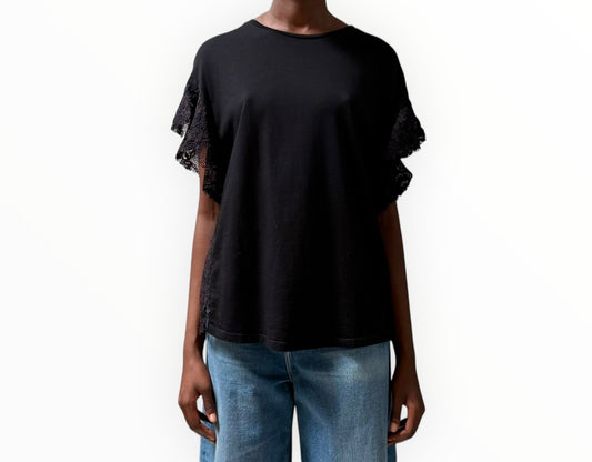 AG Lace Back Top - Black - Size S