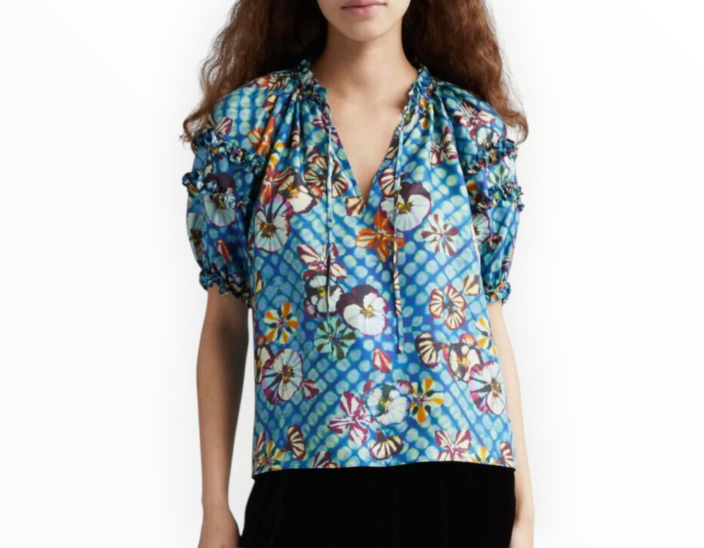 RT006252 - Ulla Johnson Annabella Top - Blueprint - Size AU16