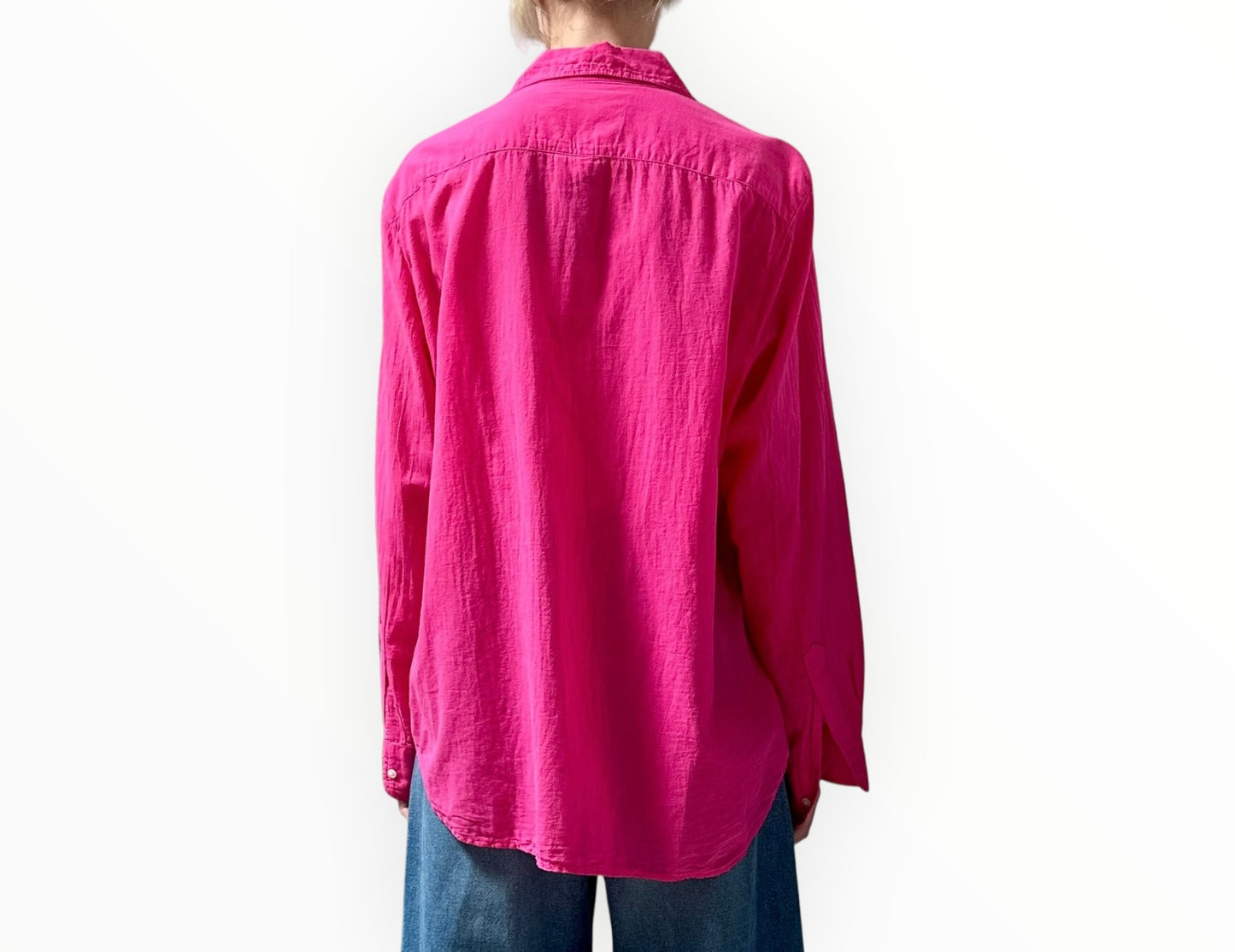 Frank & Eileen Cotton  Shirt - Pink - Size L