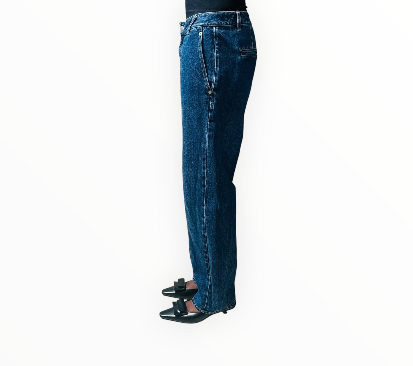 Tibi Double Back Pocket Jeans - Blue - Size 27
