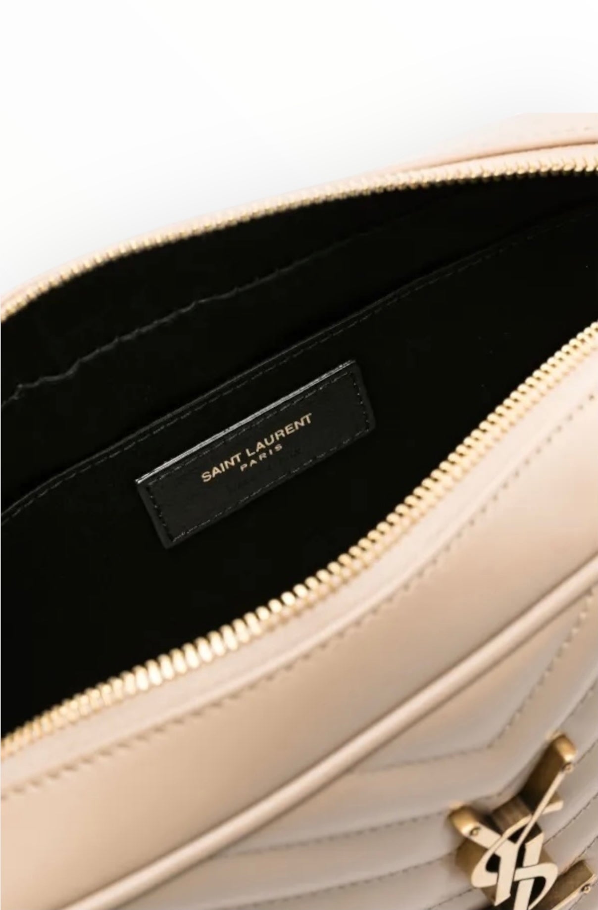 Saint Laurent Lou Crossbody Bag - Beige
