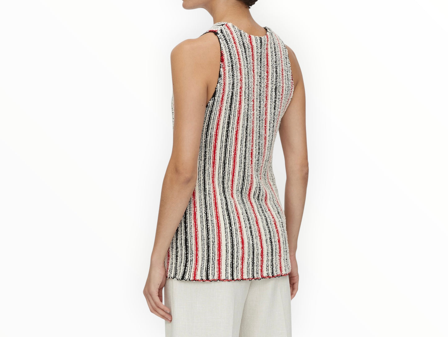 Camilla and Marc Alouette Top - Black/Cream/Red - Size M