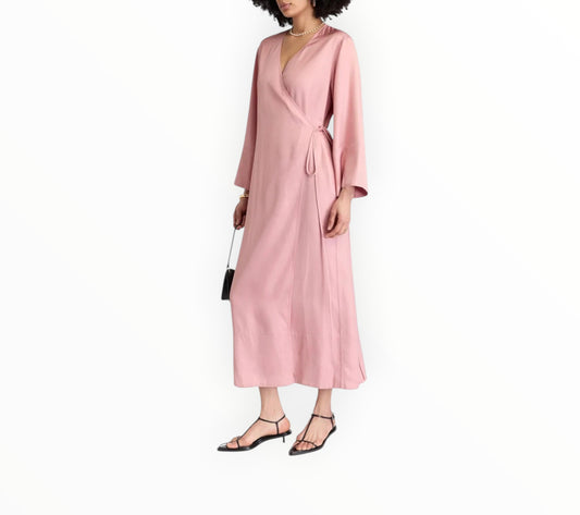 RT006435 - By Malene Birger Manissa Wrap Dress - Musk Pink - Size 36
