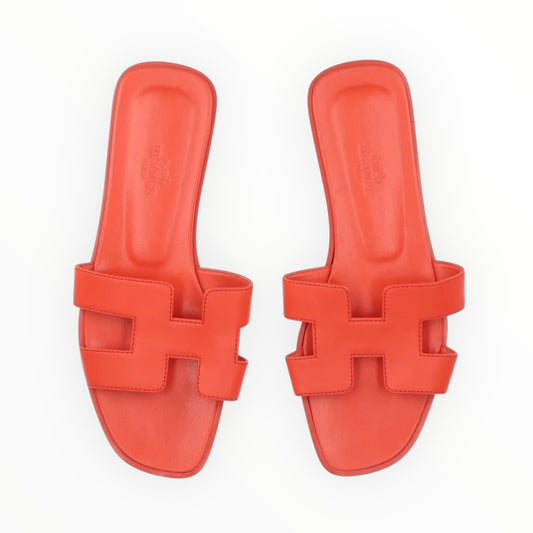 Hermes Oran Sandals - Orange - Size 37