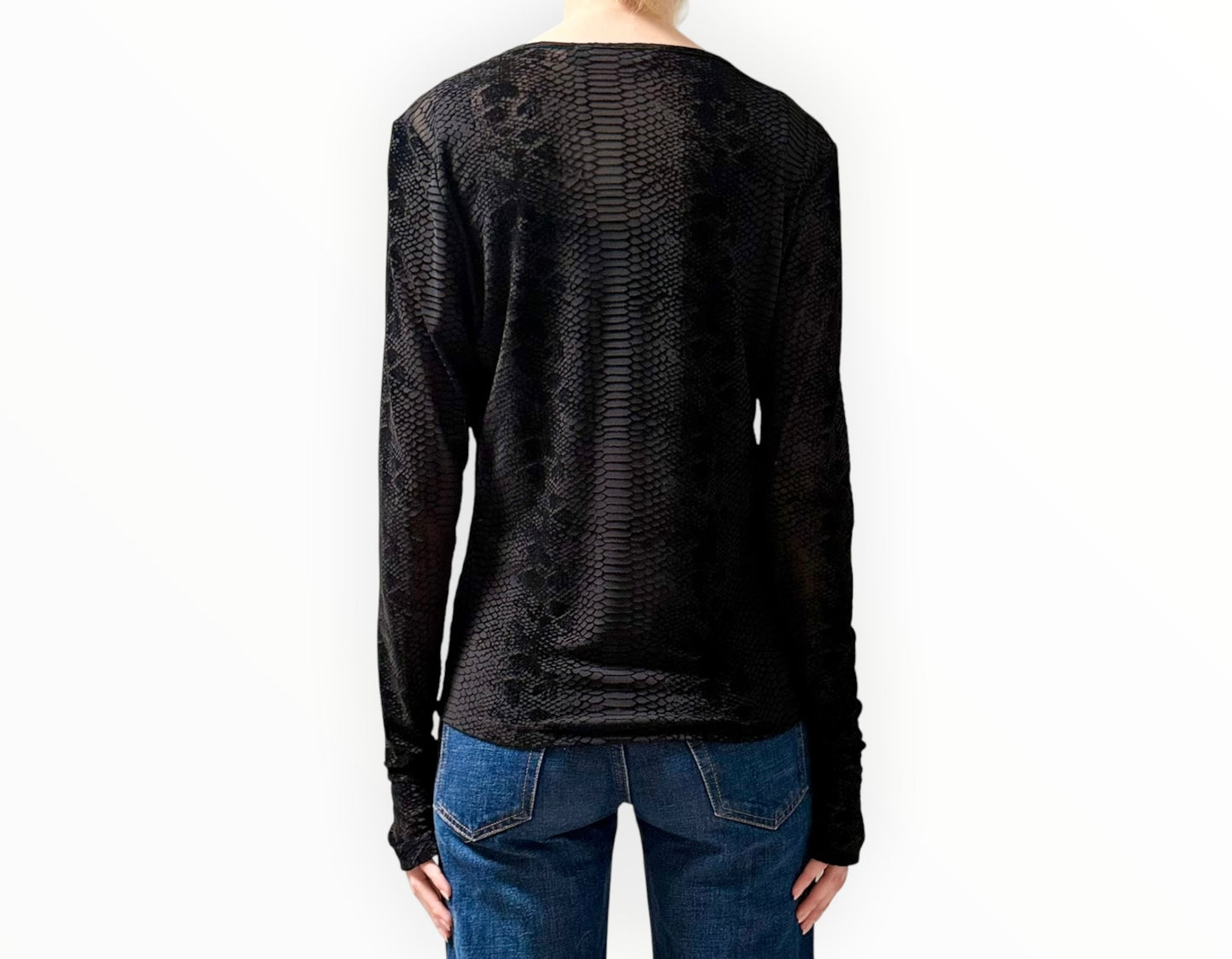 Camilla and Marc Figue Long Sleeve Top - Black - Size AU12