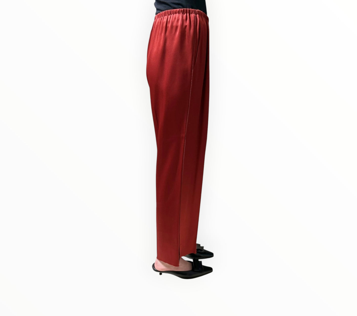 Forte Forte Elastic Waist Pants - Deep Terracotta - Size 3