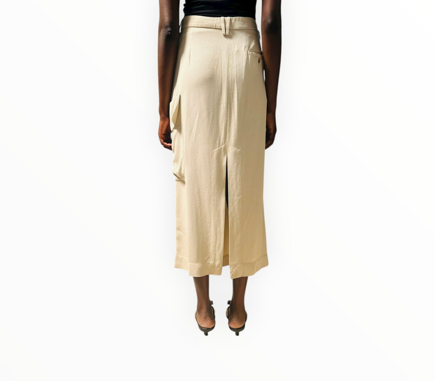 Bassike Cargo Skirt - Beige - Size 4