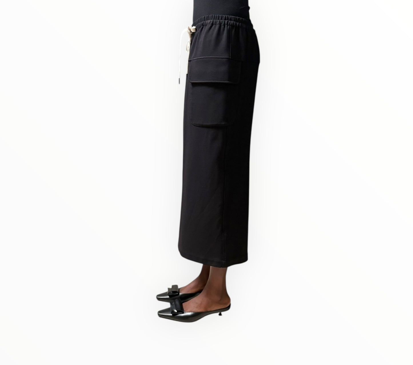 Bassike One Pocket Skirt - Black - Size 2