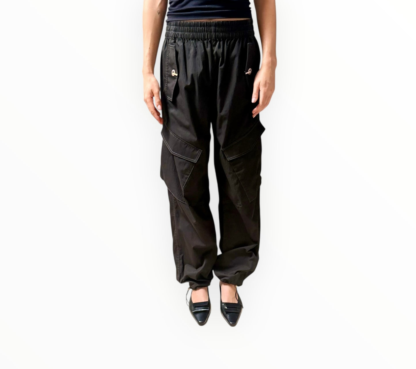 Dion Lee Utility Cargo Pants - Black - Size XS