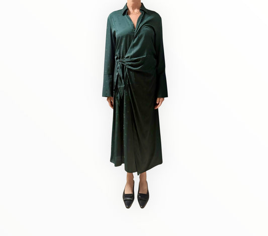 Samsoe Samsoe Jacquard Print Dress - Dark Green - Size S