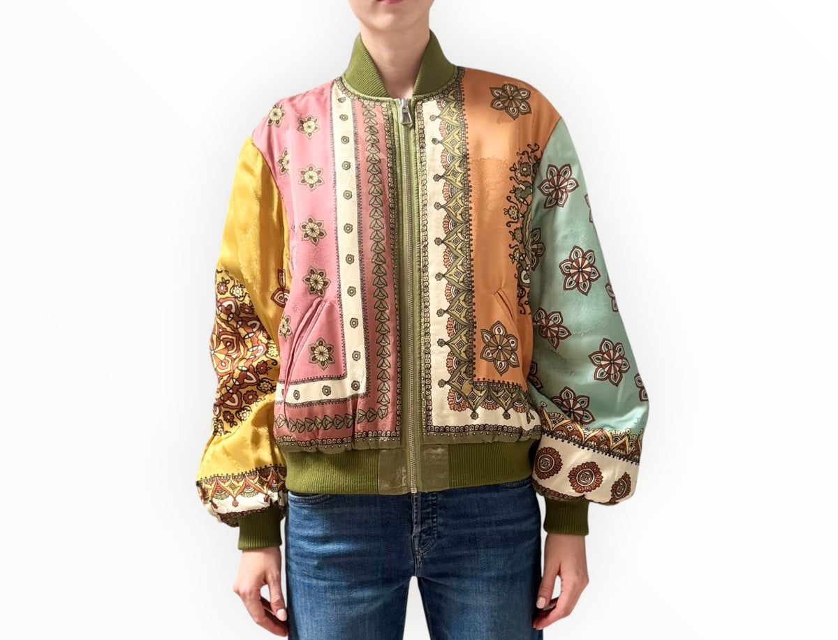 RT006536 - Alemais Contina Bomber Jacket - Multi - Size AU10