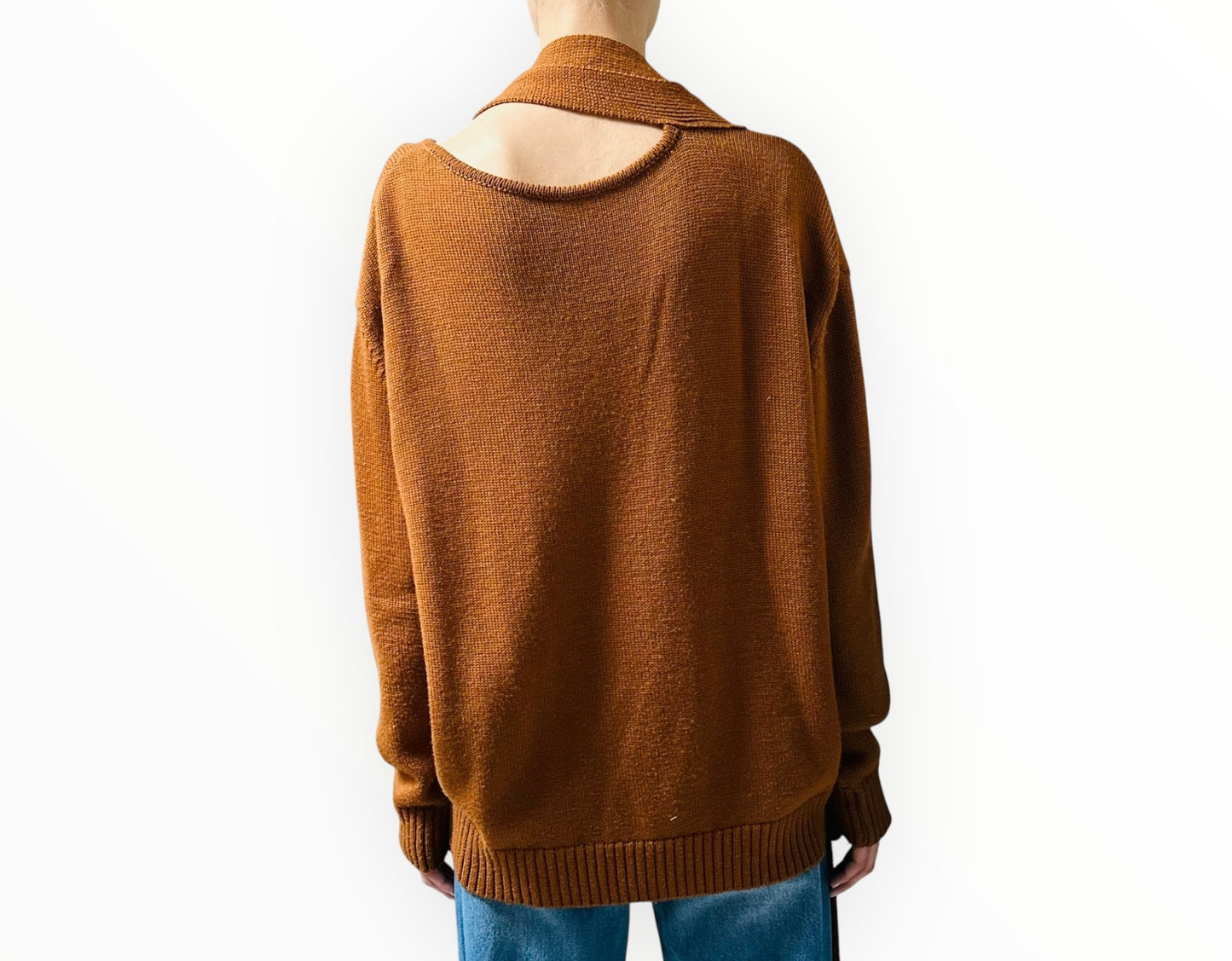 Monse 'M' Letter Jumper - Cognac - Size S