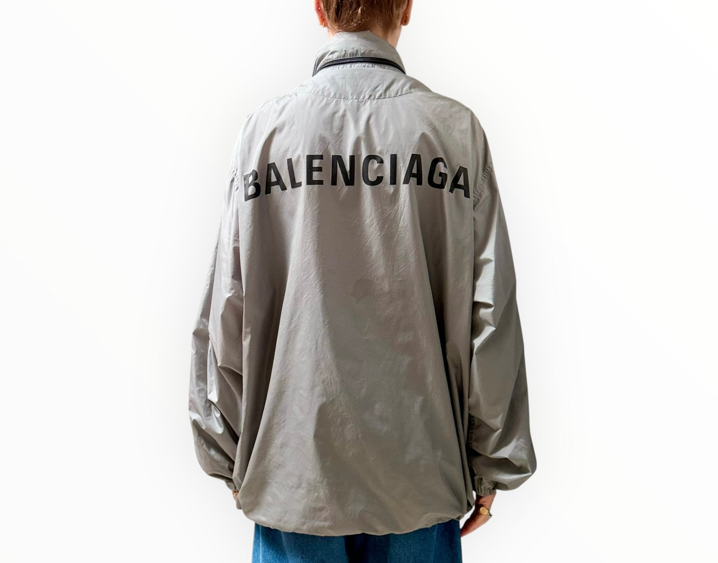 Balenciaga Oversized Rain Jacket - Grey - Size 36