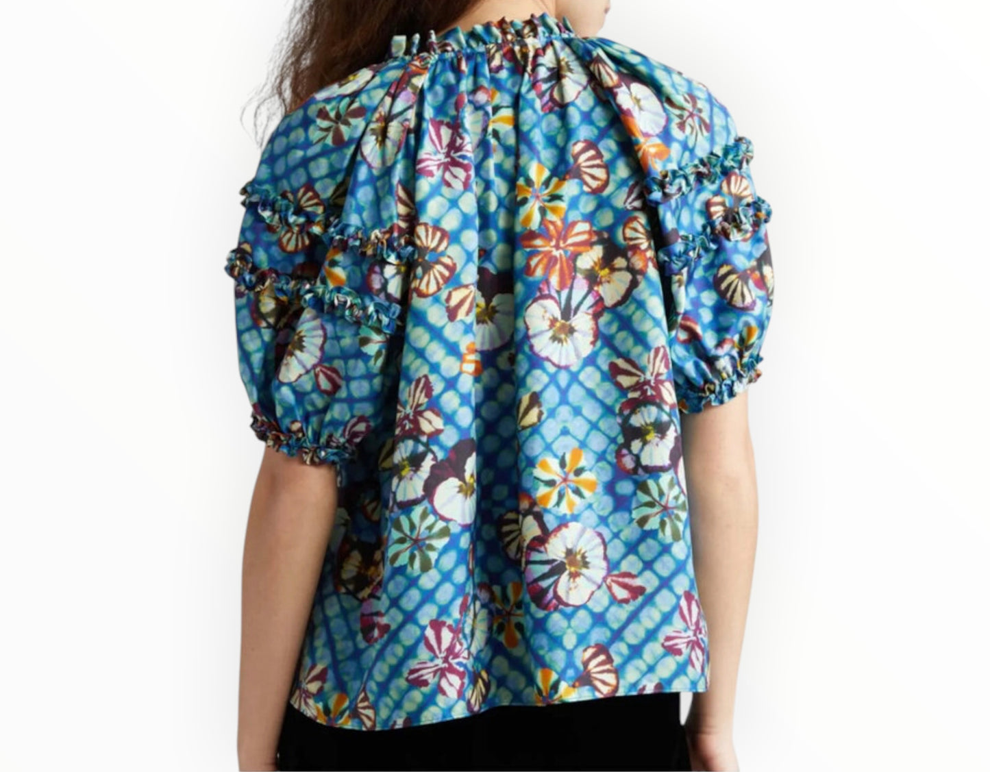 RT006252 - Ulla Johnson Annabella Top - Blueprint - Size AU16