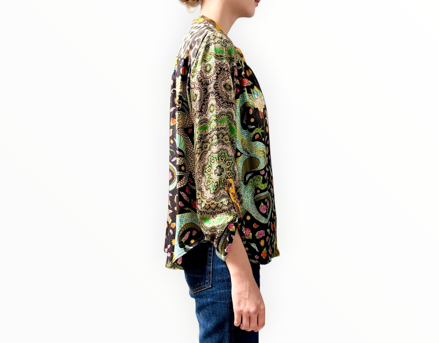 La Prestic Ouiston Paisley Dragon Print Shirt - Multi - Size 3