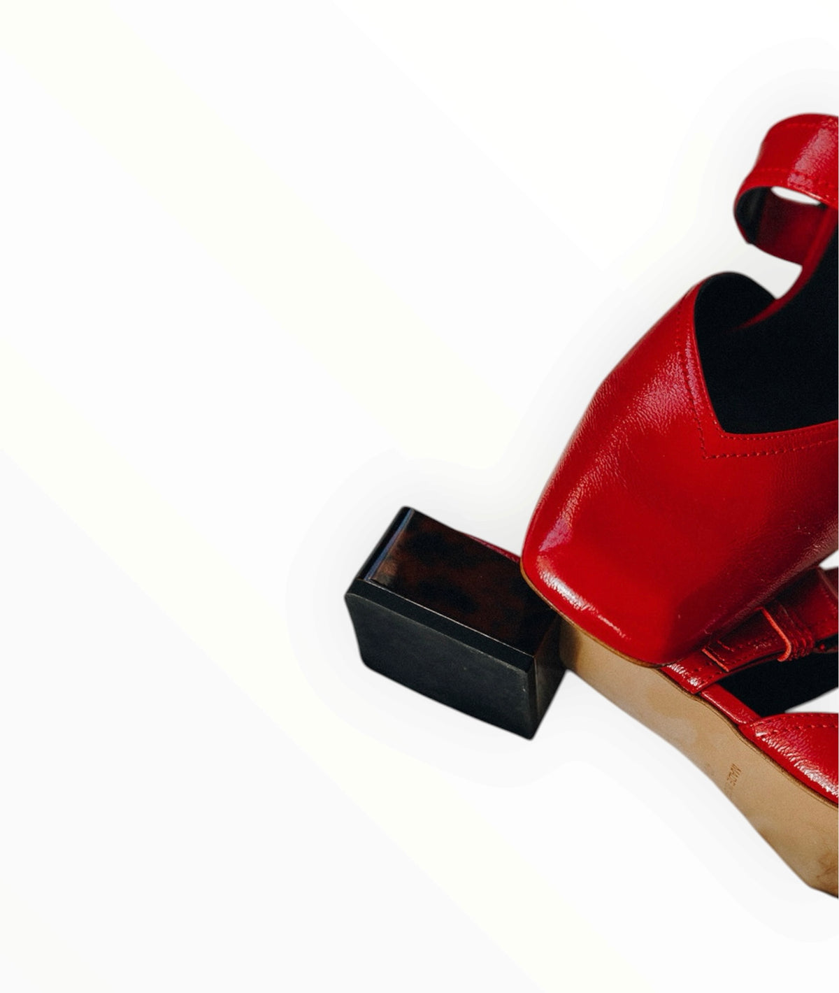 Ganni Patent Mules - Red - Size  40
