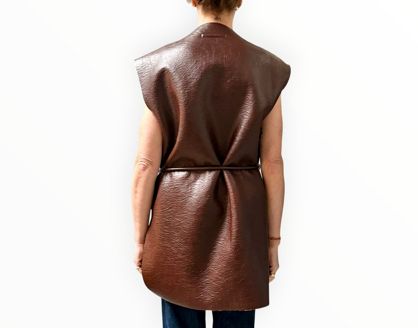 Camilla and Marc Oswald Shearling Vest - Brown - Size M/L
