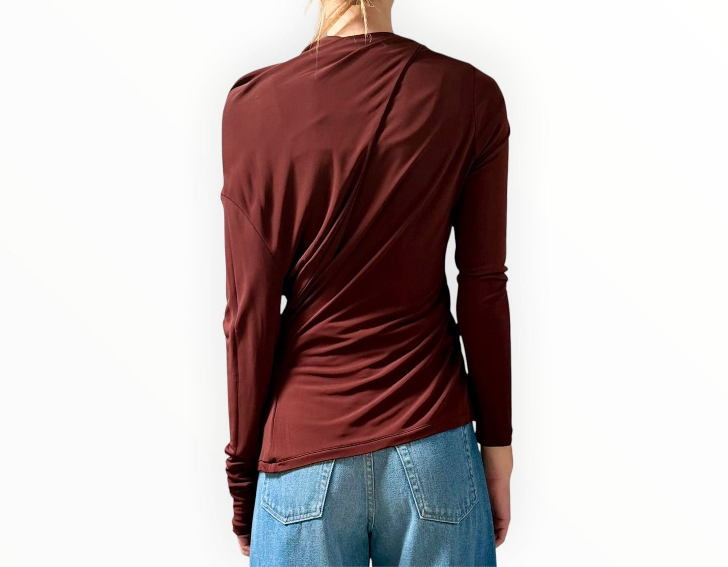 Camilla and Marc Mai Long Top - Chocolate - Size AU12