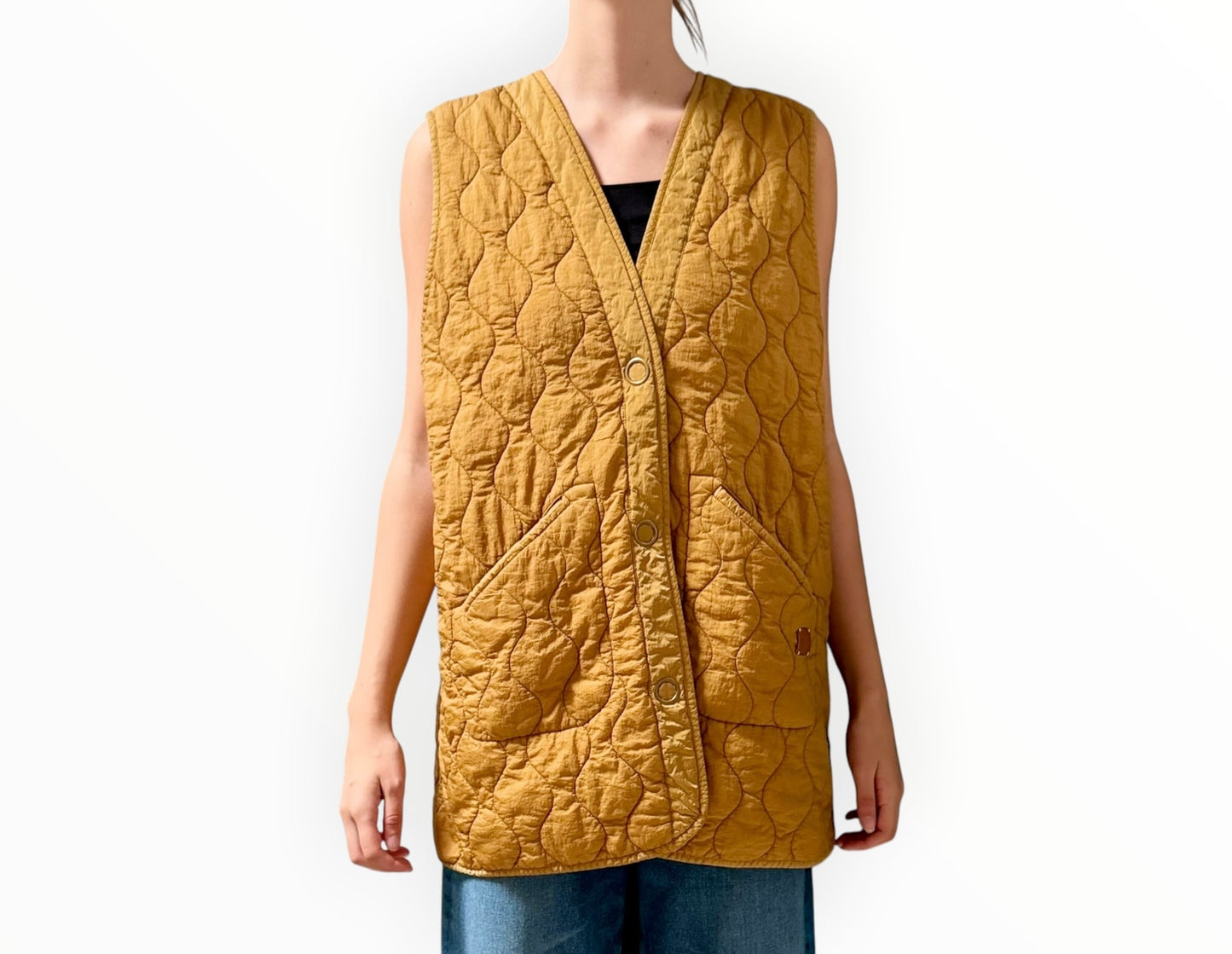 Forte Forte Padded Applique Vest - Mustard - Size II