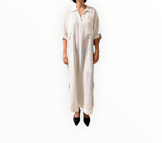 Raey Oversized Linen Dress - White - Size XXS/XS