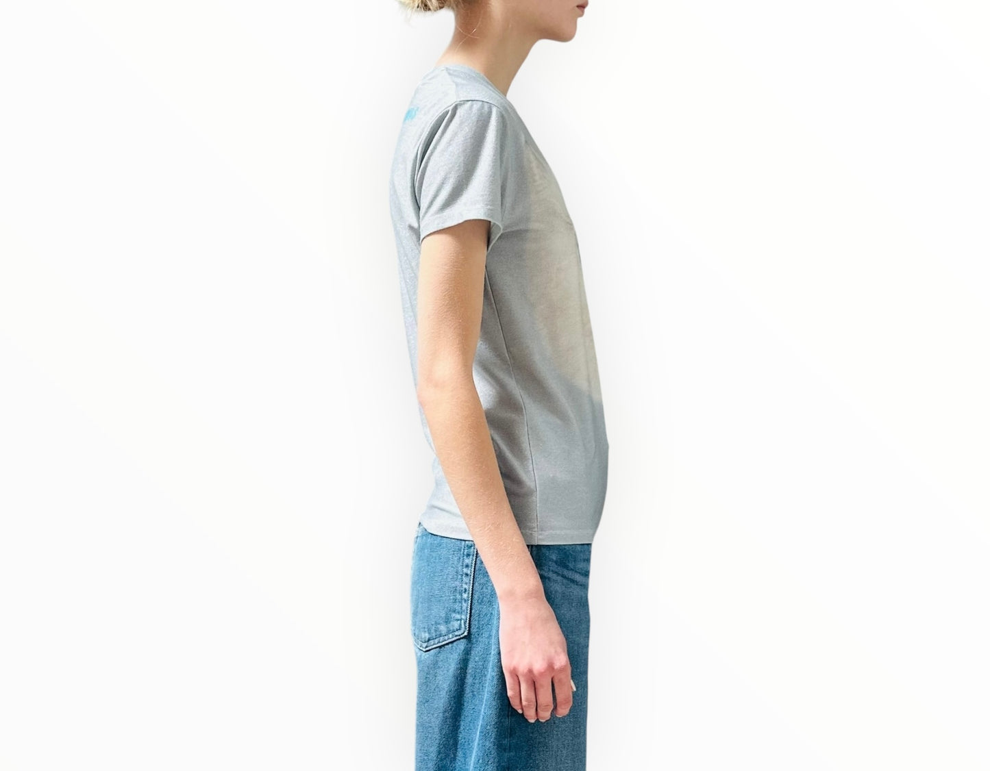 Acne Studios Cat Printed Tee - Pale Blue - Size XS