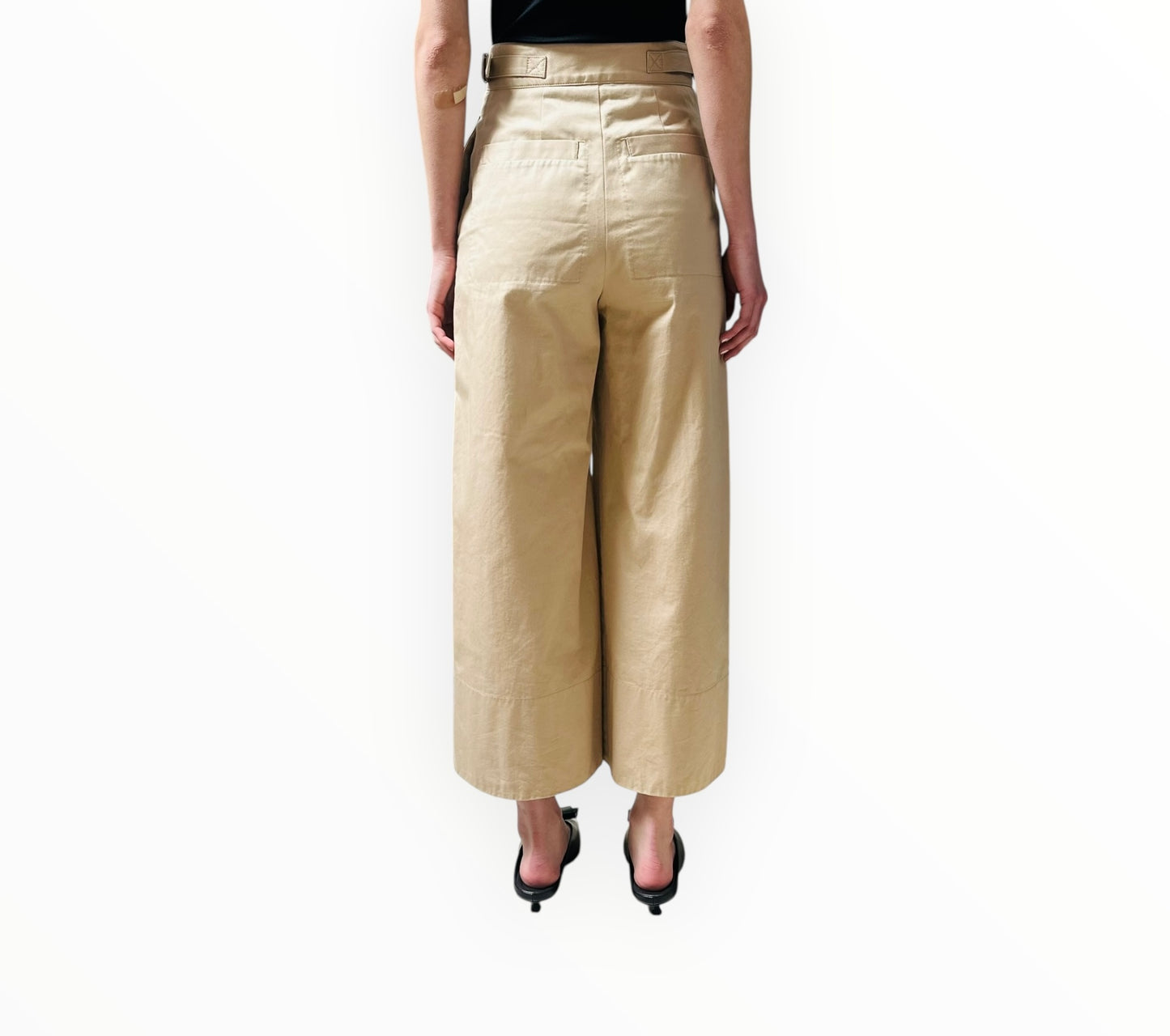 Lee Mathews Wide Leg Pants - Beige - Size 0