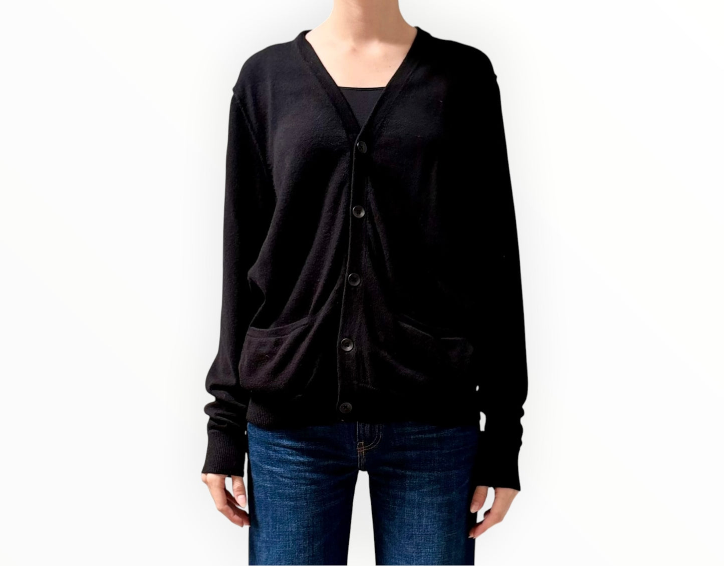 Rag & Bone Exposed Seams Cardigan - Black - Size M
