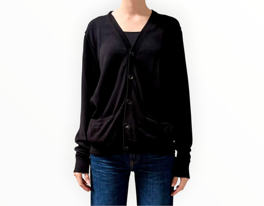 Rag & Bone Exposed Seams Cardigan - Black - Size M