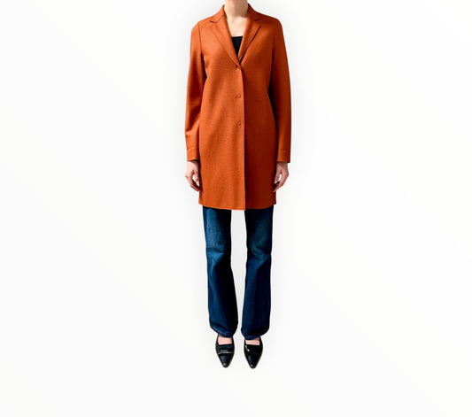 Harris Wharf Press Stud Coat - Terracotta - Size 38