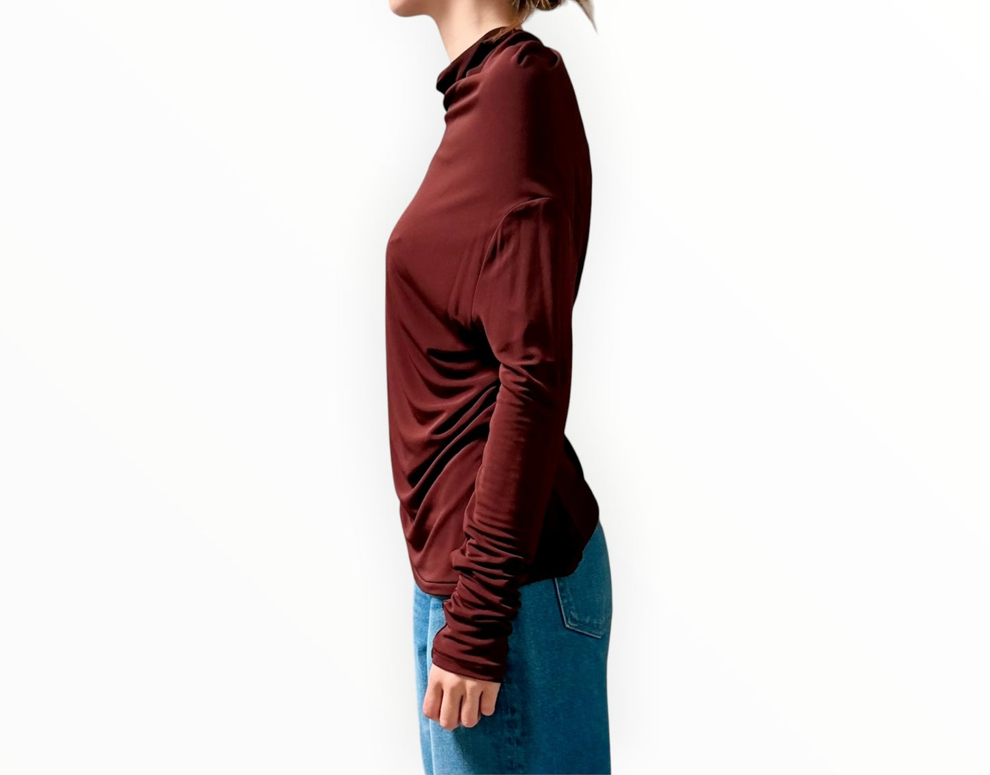 Camilla and Marc Mai Long Top - Chocolate - Size AU12