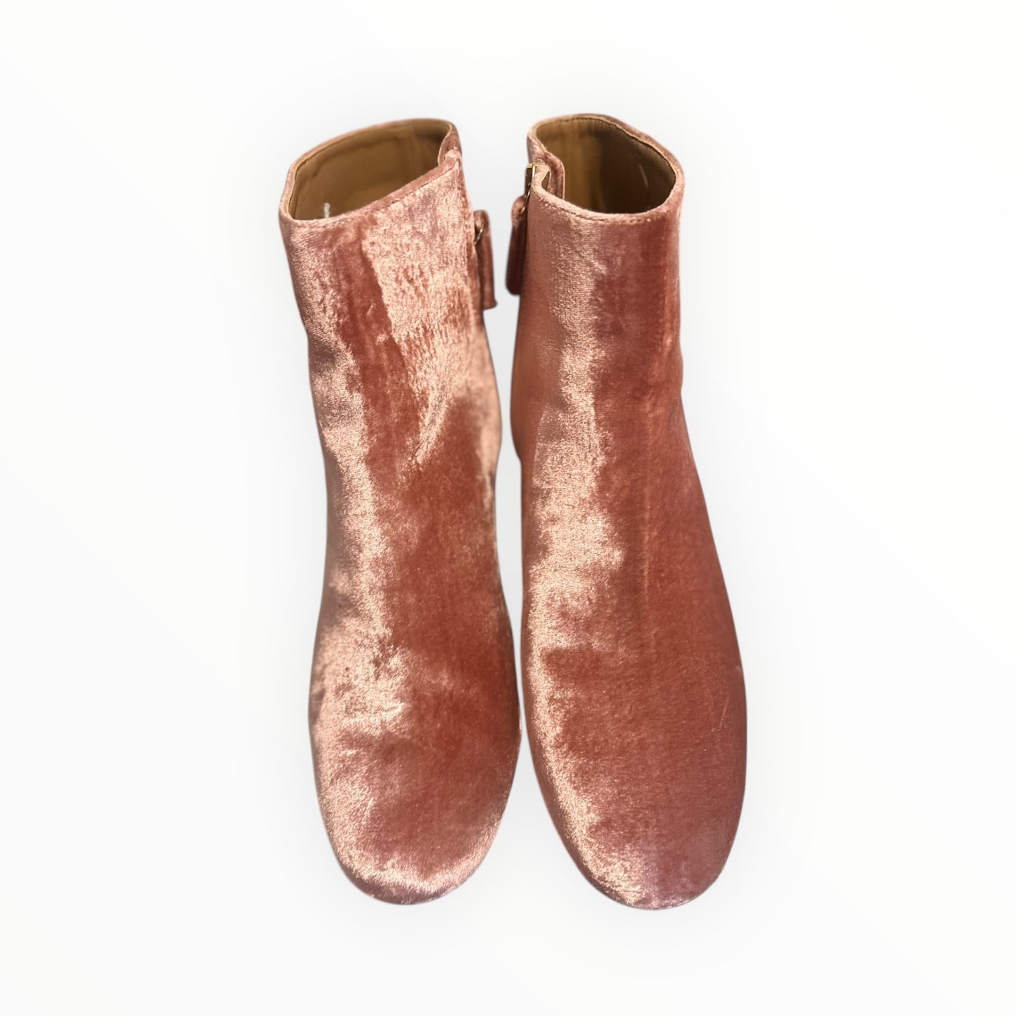 Aquazzura Velvet Ankle Boots - Pink - Size 40