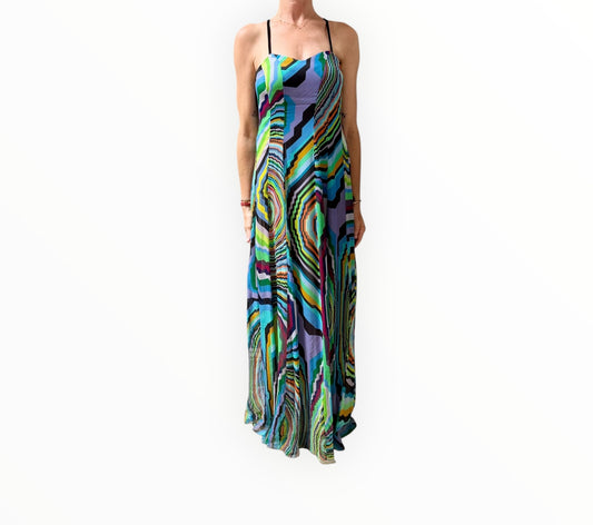 Scanlan Theodore Shoestring Maxi Dress - Multi - Size 10
