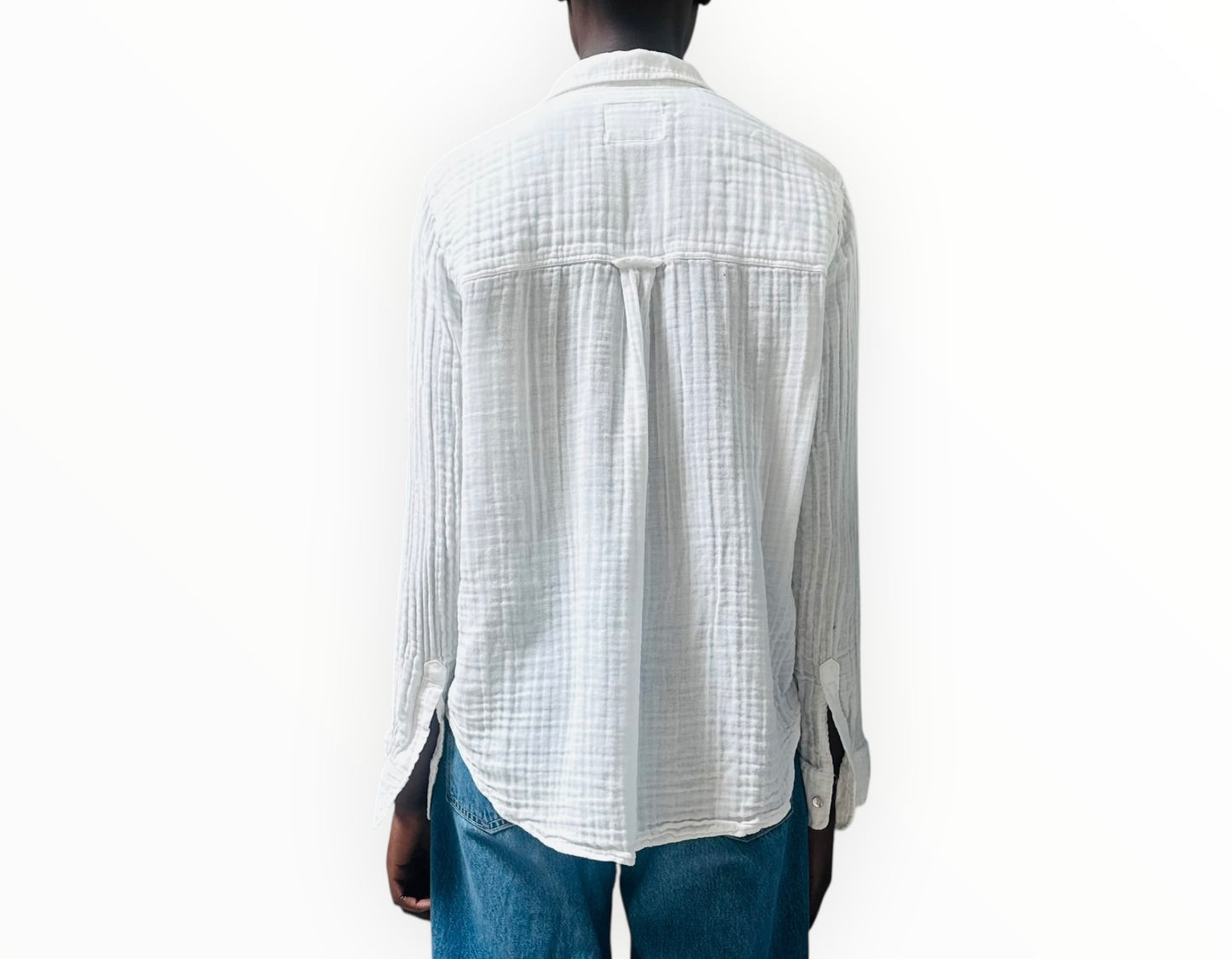 Rails Cotton Gauze Shirt - White - Size M