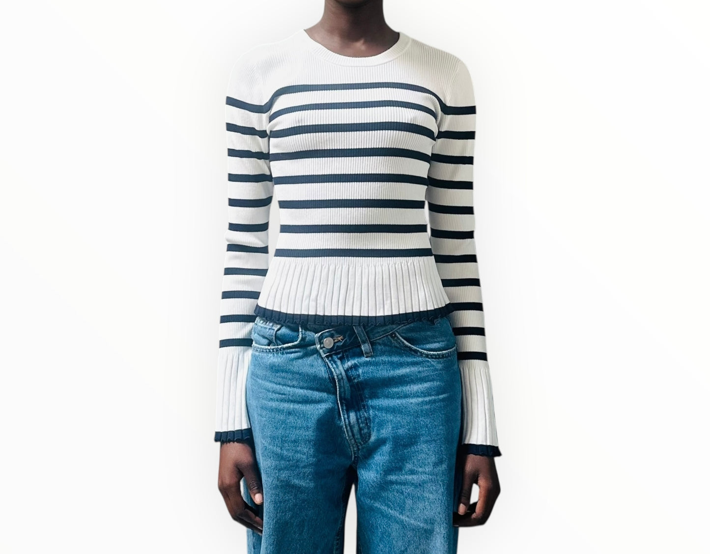 Rails Gemma Sweater - Navy Stripe - Size S