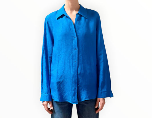 L'Agence Classic Shirt - Electric Blue- Size L