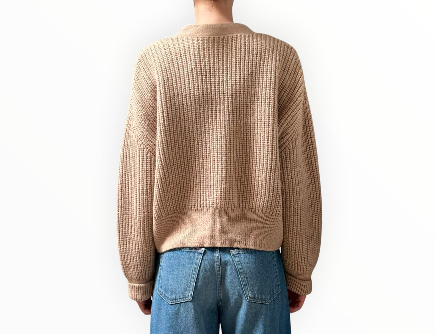 Anine Bing Wool Blend Cardigan - Coffee - Size S
