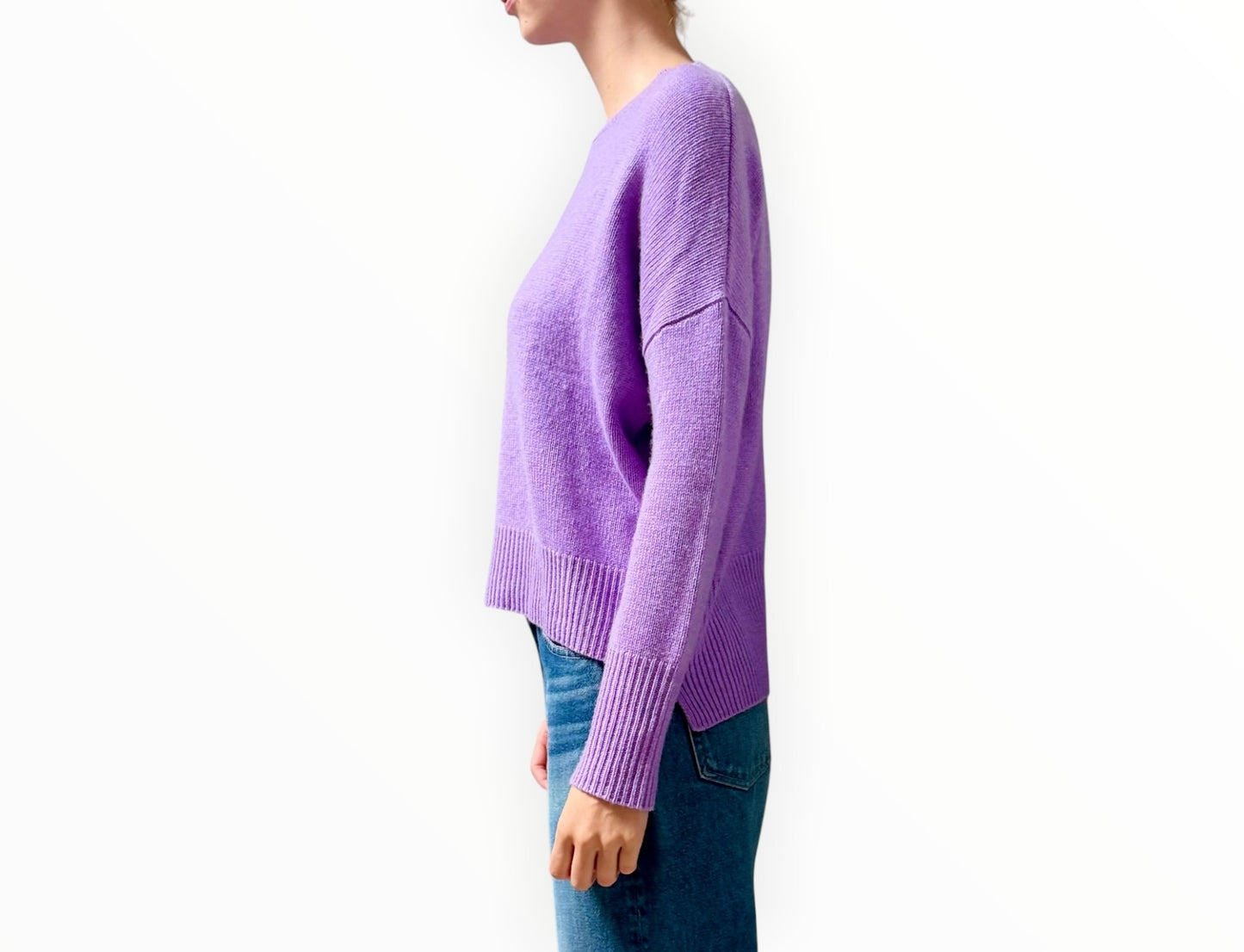 Lisa Yang Cashmere Crewneck - Lilac Marle - Size 0