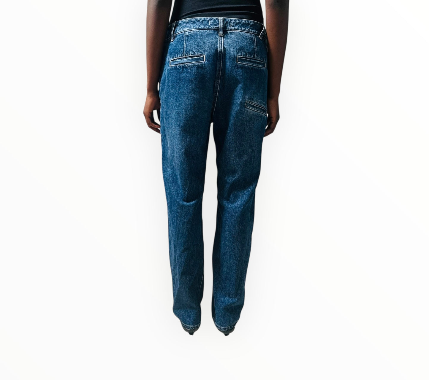 Tibi Double Back Pocket Jeans - Blue - Size 27