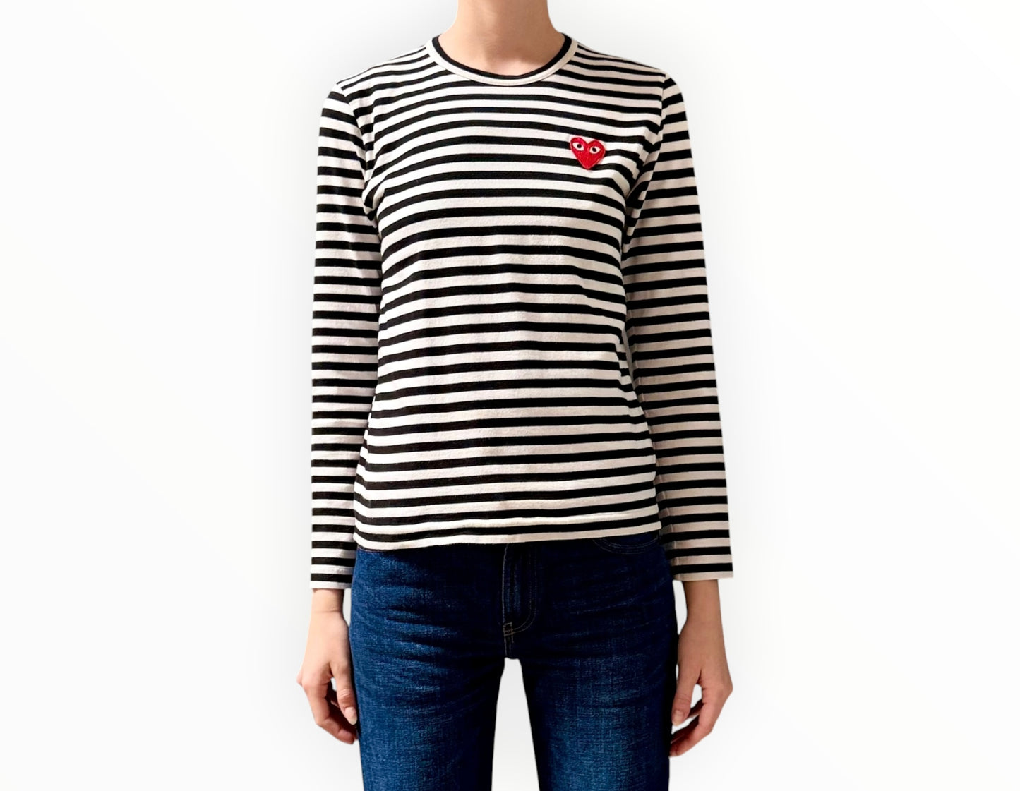 Comme Des Garcons Play Tee - Black/White - Size M