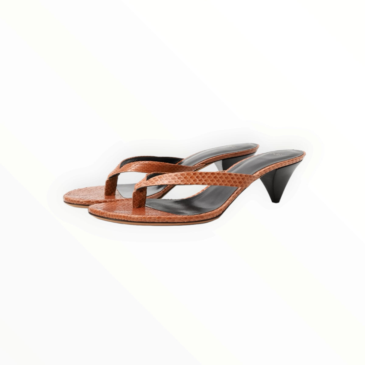 Jude Python Sandals - Brown - Size 40